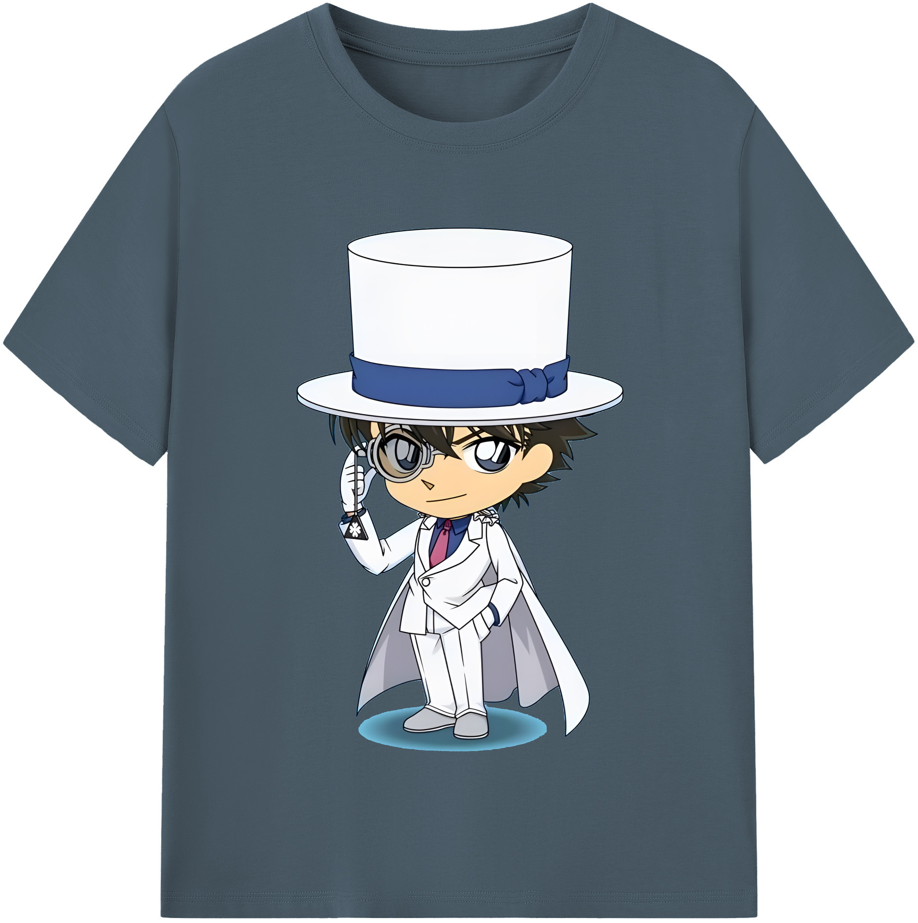 （画像用） 名探偵コナン くろば かいと Detective Conan Kuroba Kaito 綿100％半袖Tシャツ（フロントプリント）